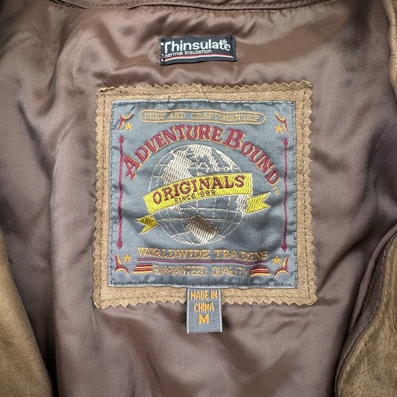 Wilson's Adventure Bound Brown Leather Jacket with Thinsulate Zip Out Liner Sz M - Picture 3 of 16
